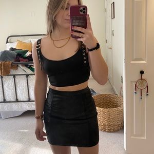Outfit bundle! Mini skirt and crop top.